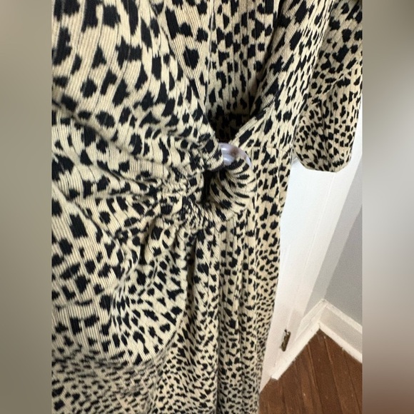 NWT Soft Surroundings Damaria Faux Wrap Dress | Leopard Print | XL Petite - Picture 9 of 15